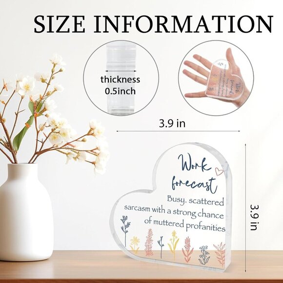 Funny Desk Sign - Acrylic Desk Decor, Cute Office Accessories, Coworker Gift - Picture 2 of 7